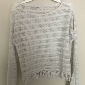 White see through cropped top.